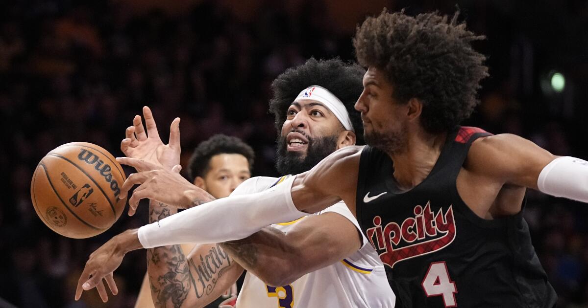 Without LeBron James, Lakers adjust to their new ‘status quo’ in win over Portland