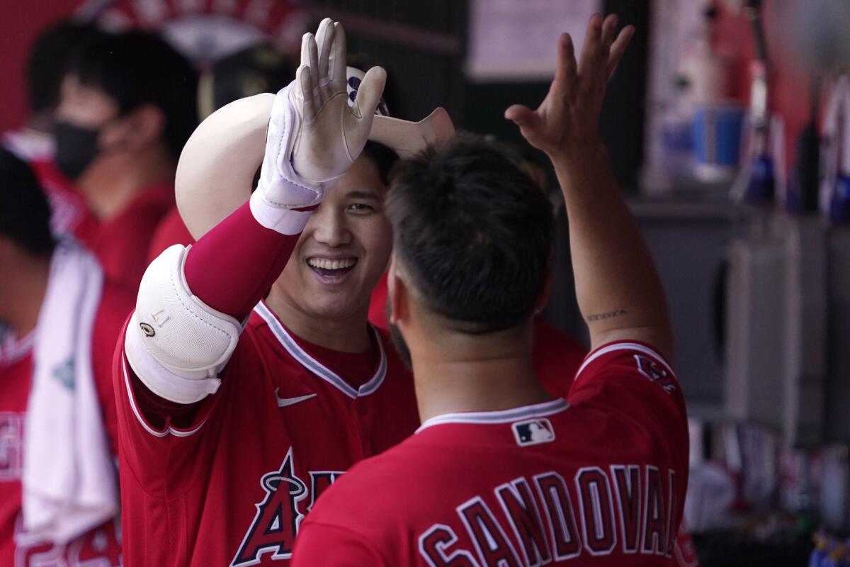 Ohtani, Trout HRs back Sandoval in Angels' 4-1 win over A's - NBC Sports