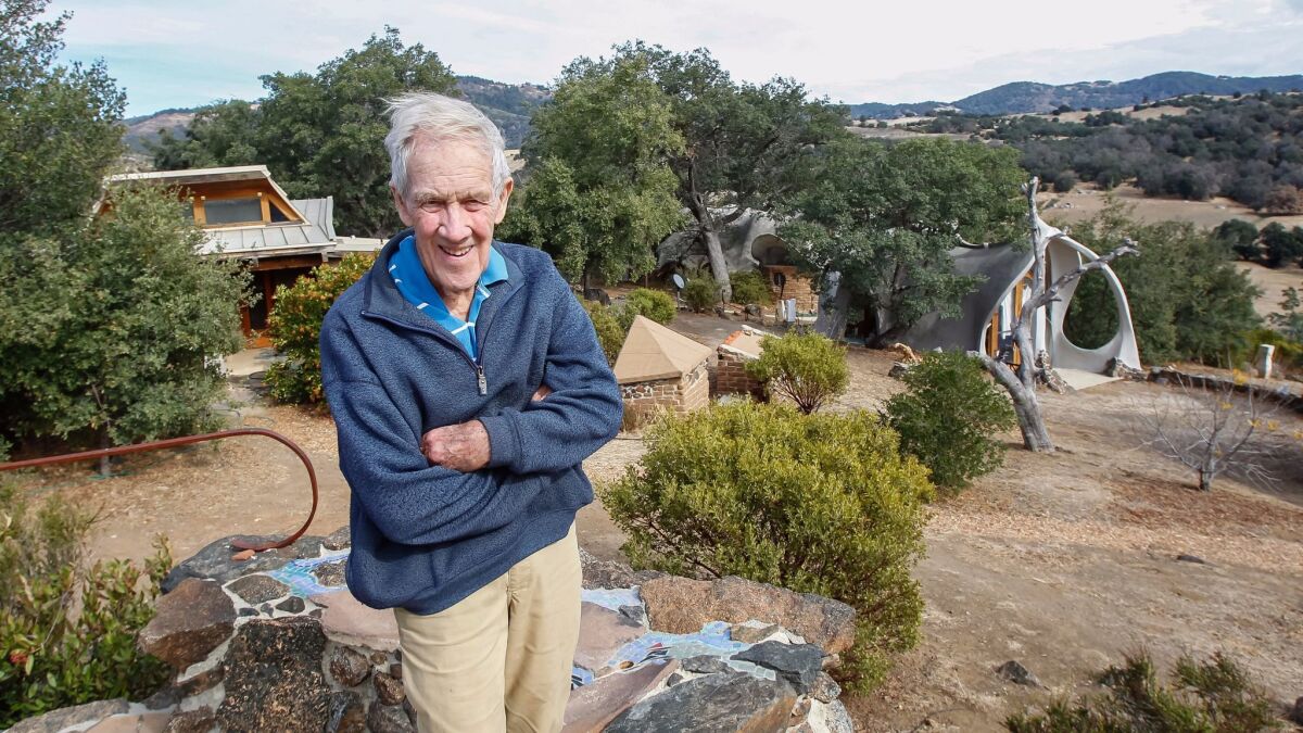 Artist, designer and San Diego icon James Hubbell at his home on Wednesday in Santa Ysabel.