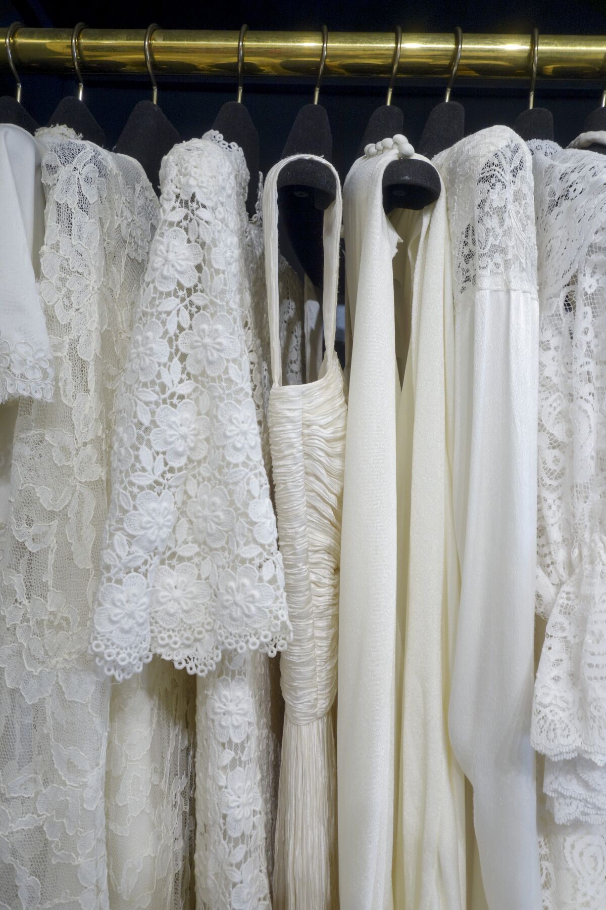 Vintage wedding gowns at Happy Isles in Los Angeles.