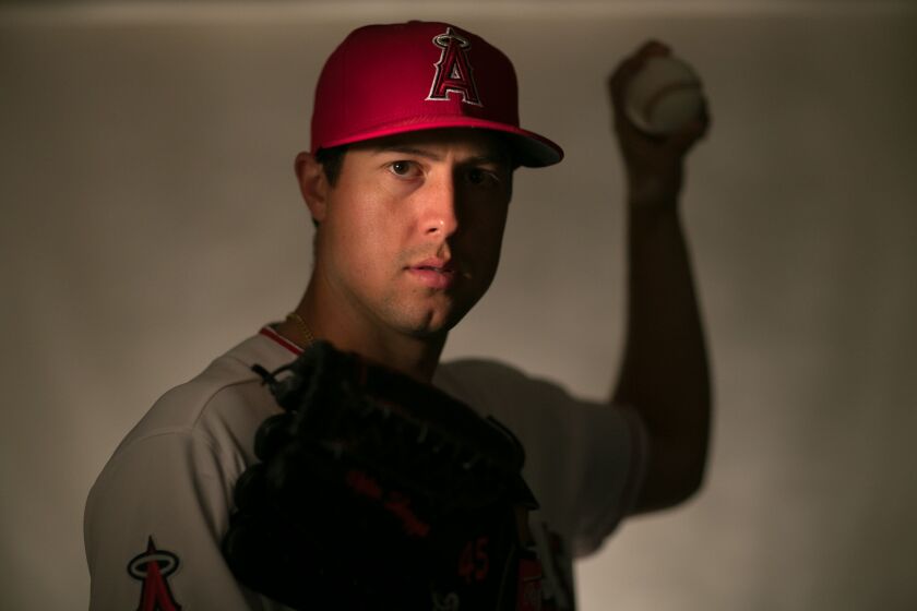 Robert Gauthier  Los Angeles Times SKAGGS, 27, was one of the Angels’ most popular players — and one of their most reliable pitchers. He was 7-7 with a 4.29 ERA across 15 starts this season.