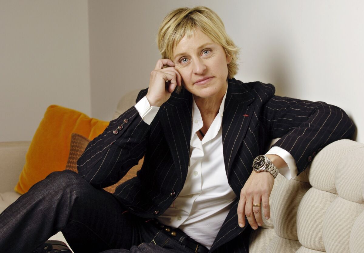 Ellen DeGeneres, host of "The Ellen DeGeneres Show," in her studio dressing room in Burbank.