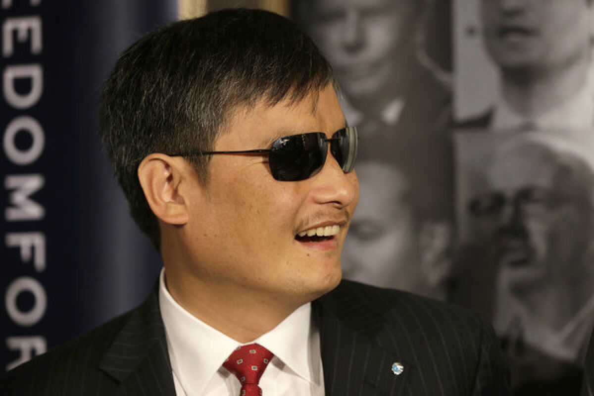 Chinese human rights activist Chen Guangcheng in May.
