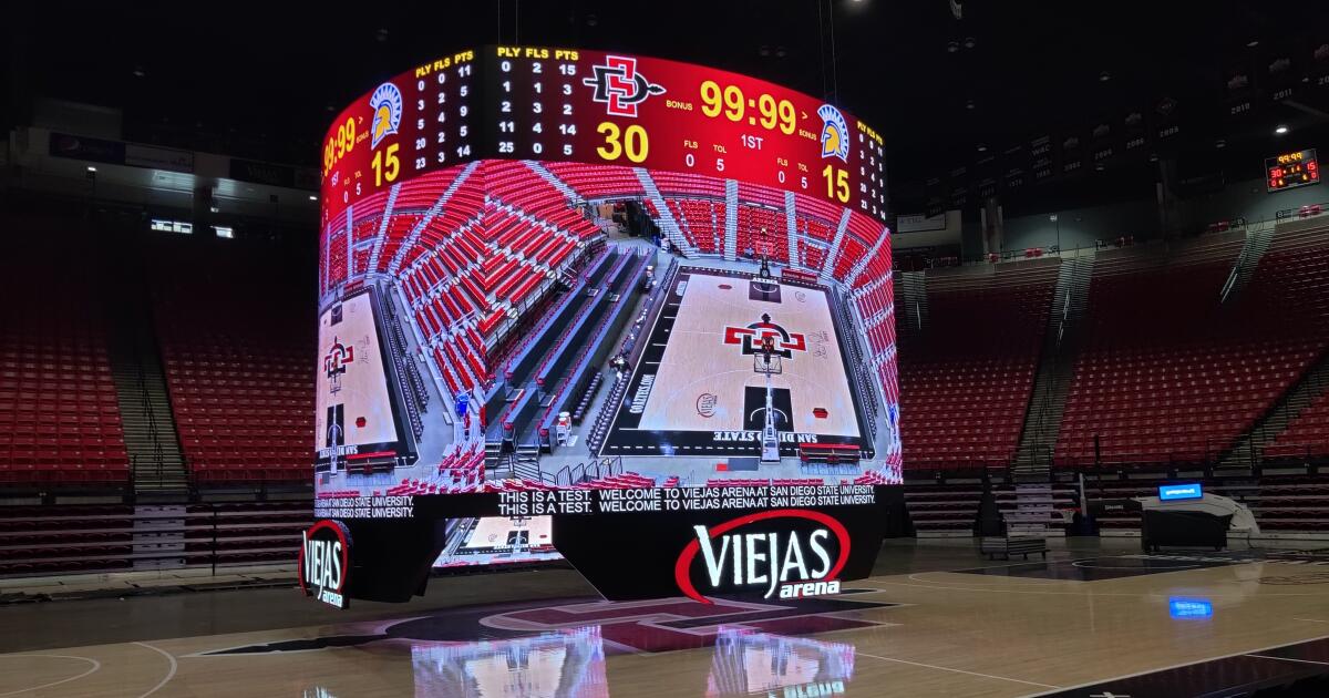 Viejas Arena gets enormous, NBAstyle video board The San Diego Union