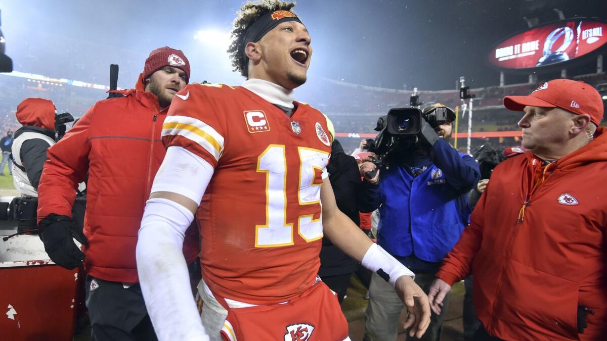 Second-year quarterback Patrick Mahomes is trying to lead the Kansas City Chiefs to their first Super Bowl appearance since 1970.