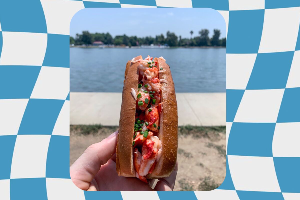 Lobster sandwich at Lake Balboa