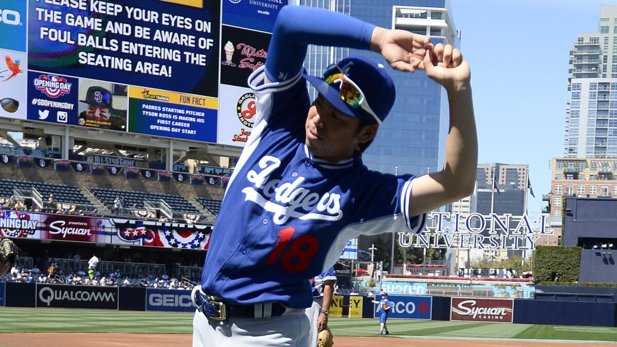 While pitcher Kenta Maeda and his teammates were preparing for their season opener Monday in San Diego, fans were soon to be disappointed that their game would not be broadcast as advertised on ESPN.