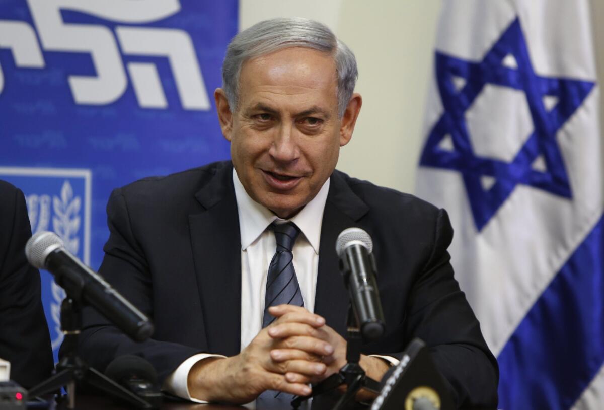 Israeli Prime Minister Benjamin Netanyahu speaks Wednesday at a news conference at the Knesset in Jerusalem.