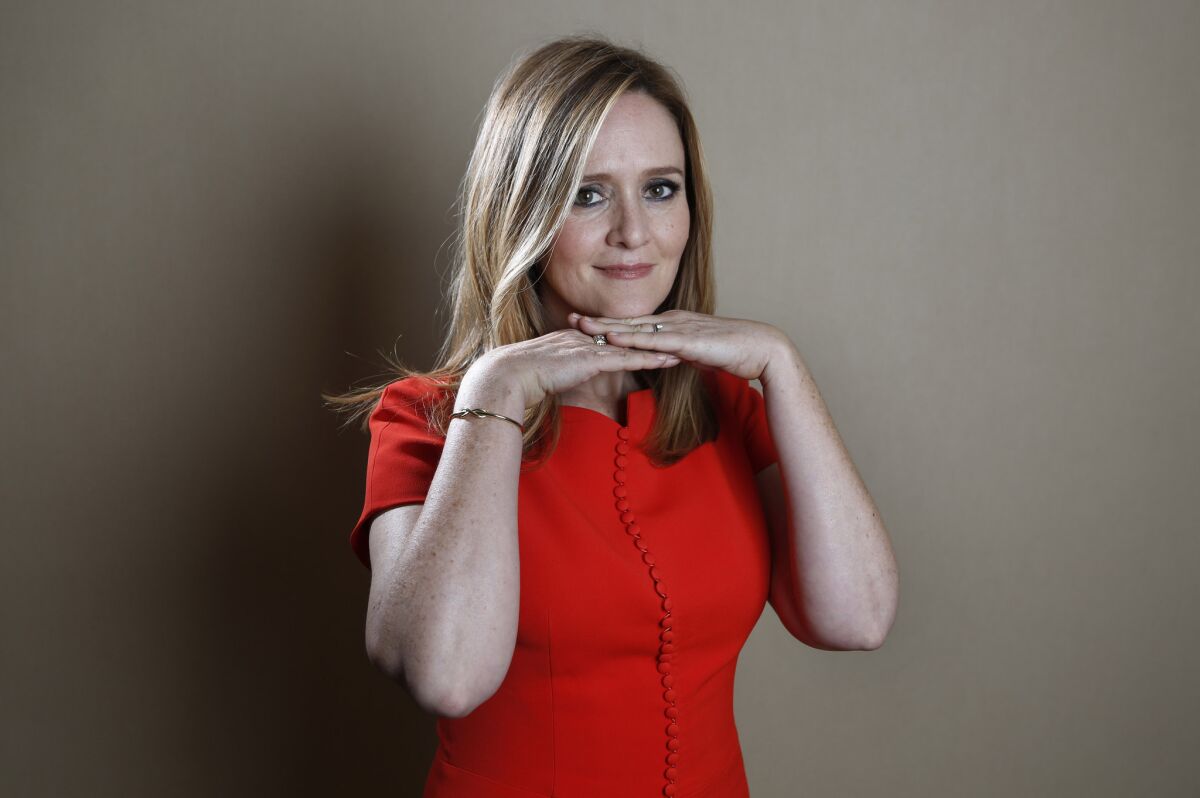 Samantha Bee at the Langham Hotel in Pasadena. Bee's new TBS talk show, "Full Frontal," will premiere on Feb. 8, 2016.