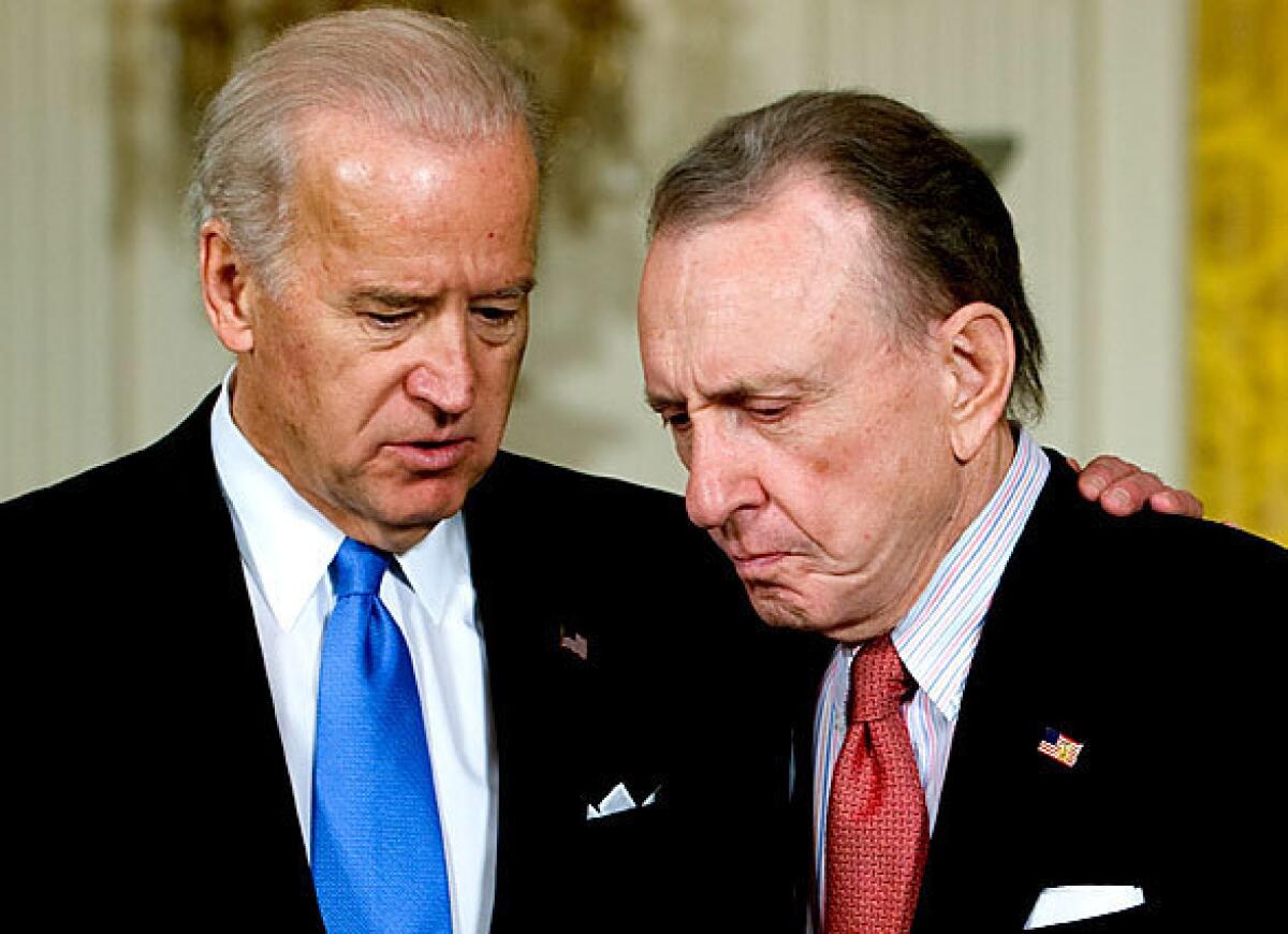 Joe Biden with Republican Sen. Arlen Specter of Pennsylvania in 2009.