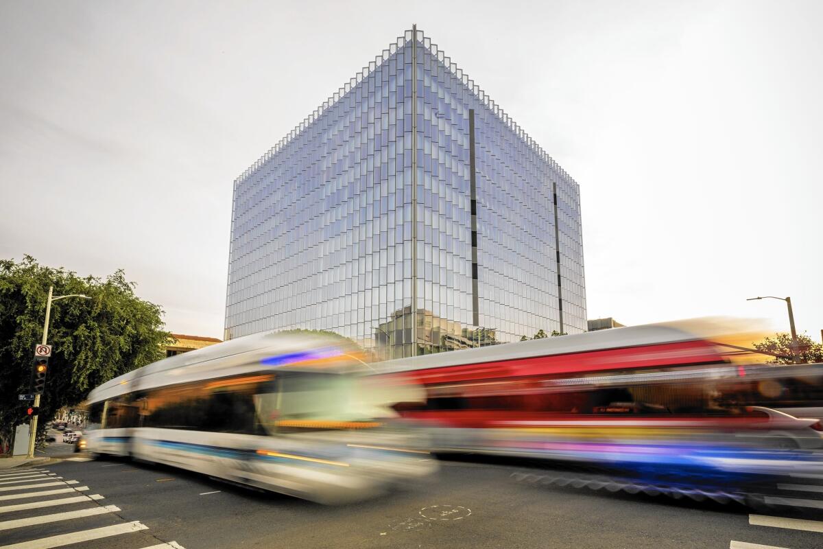 The federal courthouse in downtown Los Angeles, where attorney Christopher Hook got upbraided for his language.