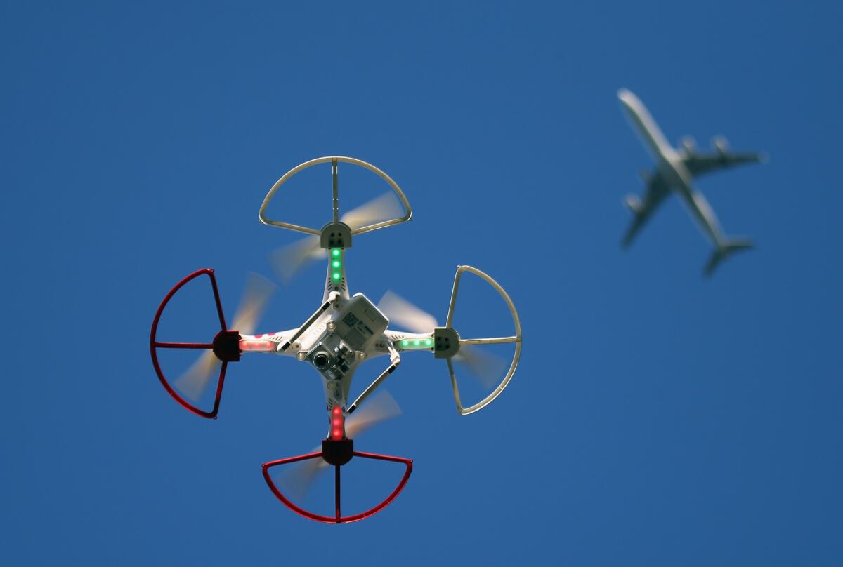 Pilots are concerned drones could damage jet engines or rotors if sucked into them while flying nearby. Others are concerned they could fall out of the sky onto people’s heads or could be used to film or photograph their private lives.