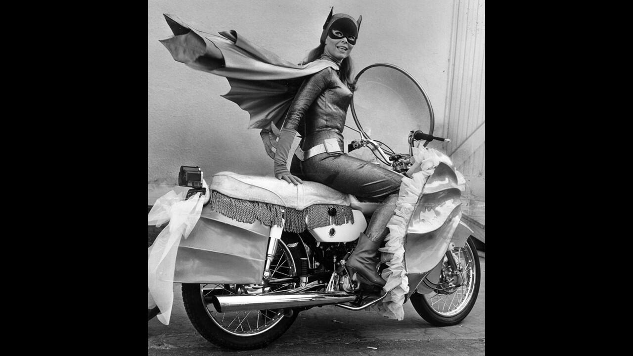 Actress and former ballerina Yvonne Craig as Batgirl in the TV series "Batman" in 1967.