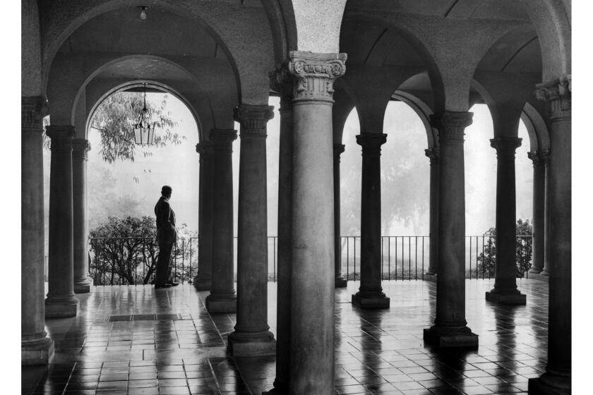 Dec. 22, 1955: The patio of the Robert Freeman College Union at Occidental College in Eagle Rock. This photo appeared in the Dec. 25, 1955 Los Angeles Times as part of the Know Your City photography series.
