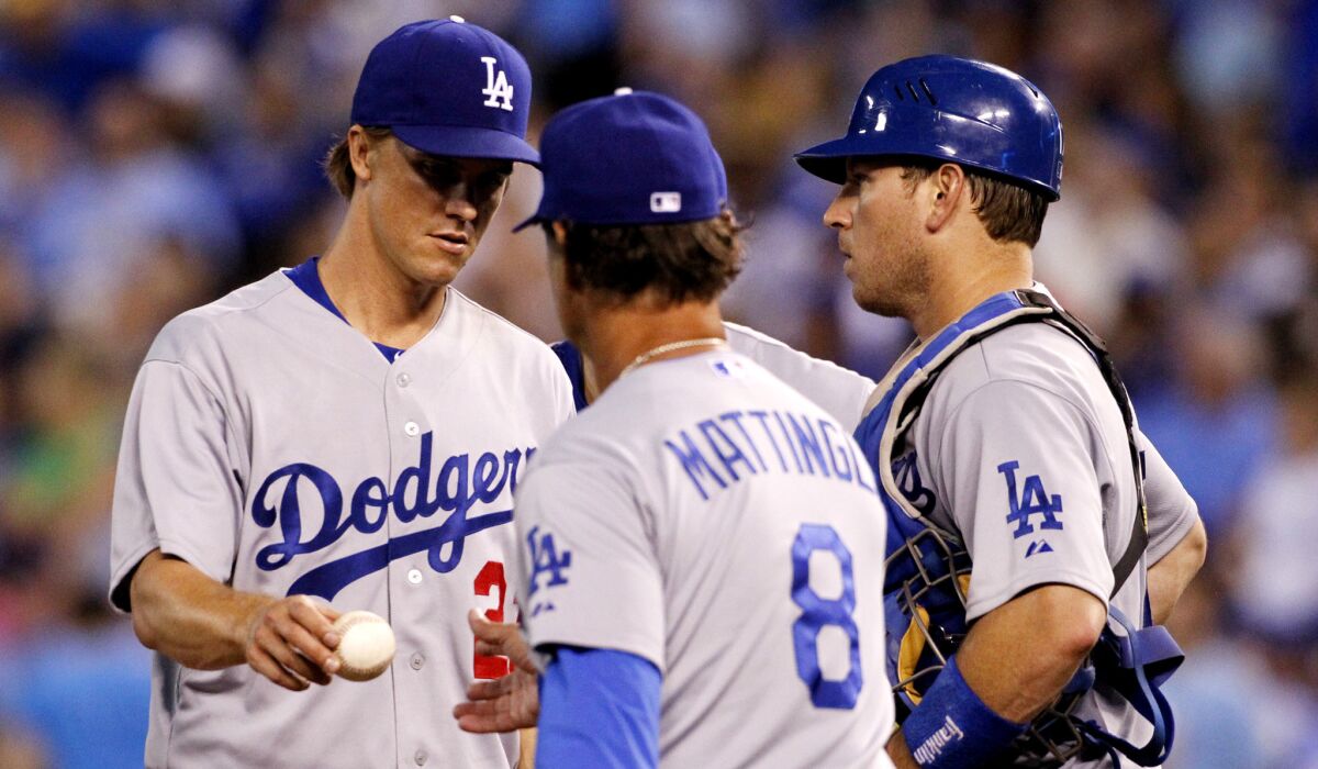 When Dodgers Manager Don Mattingly goes to the mound to replace a starter like Zack Greinke, he'll have many new options starting Monday, but no Kenley Jansen to close for another month.