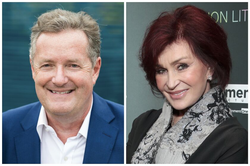 Piers Morgan in May 2018 and Sharon Osbourne in December 2019