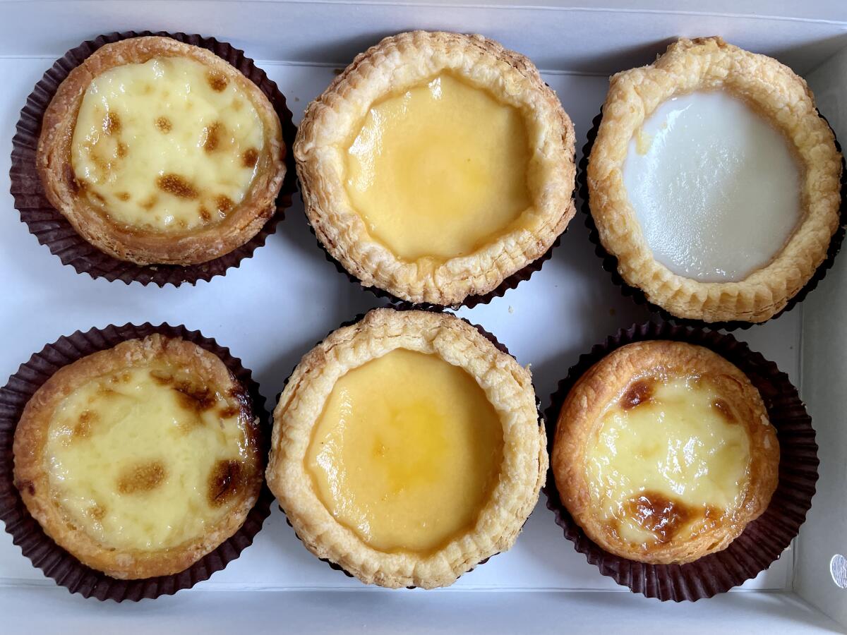 A selection of egg tarts from Supita