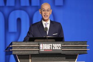 NBA Commissioner Adam Silver speaks at the start of the the NBA basketball draft, Thursday.