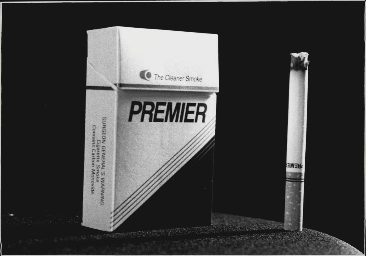 Premier. The early heat-not-burn cigarette was introduced by R.J. Reynolds.