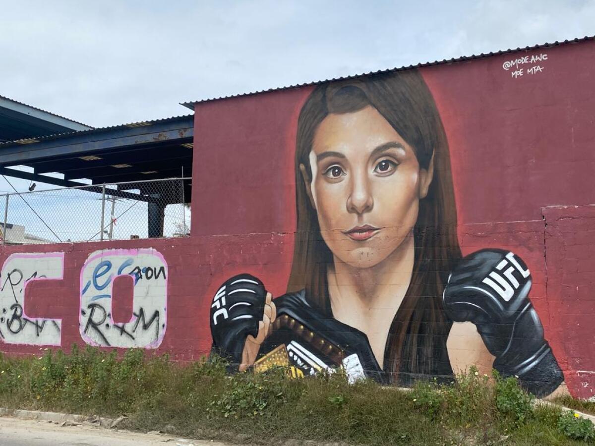 Mural en honor de Alexa Grasso pintado en Tijuana por Mode Orozco el 5 de marzo de 2023.
