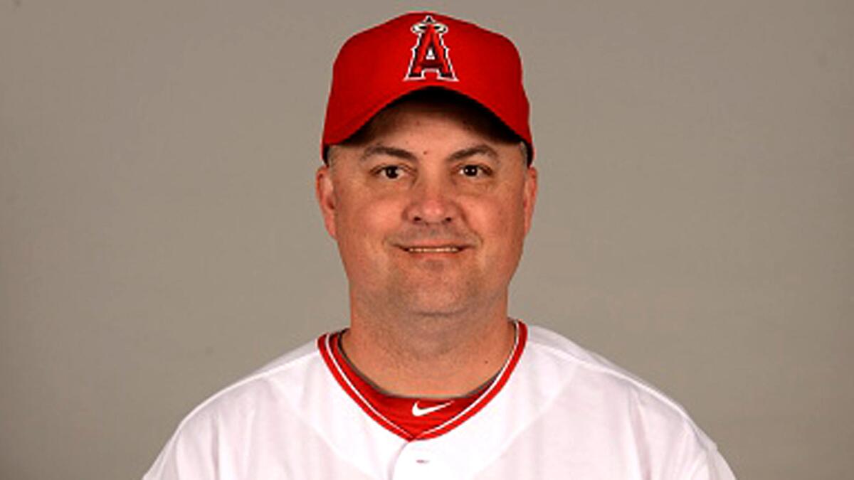 Angels assistant coach Rico Brogna during media day this spring.