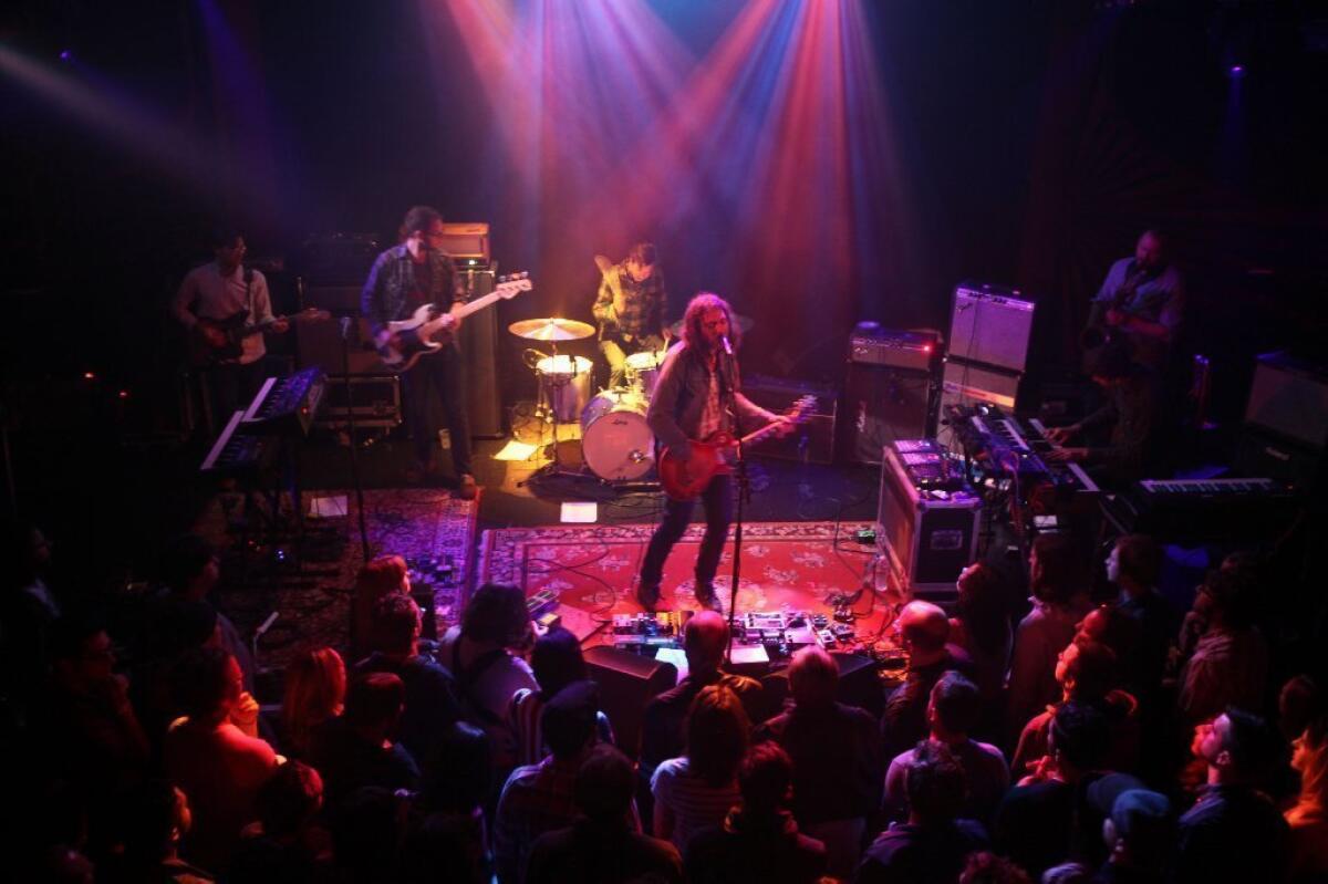 The War on Drugs performing at the Troubadour on Friday, the first of two sold-out shows over the weekend.
