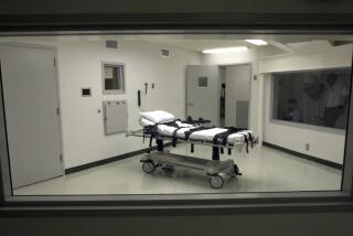 FILE - Alabama's lethal injection chamber at Holman Correctional Facility in Atmore, Ala., is pictured in this Oct. 7, 2002 file photo. Kenneth Smith, 58, is scheduled to be executed Jan. 25, 2024, at a south Alabama prison by nitrogen gas, a method that has never been used to put a person to death. The 11th U.S. Circuit Court of Appeals will hear arguments Friday, Jan. 19, in Smith's bid to stop the execution from going forward. (AP Photo/File)