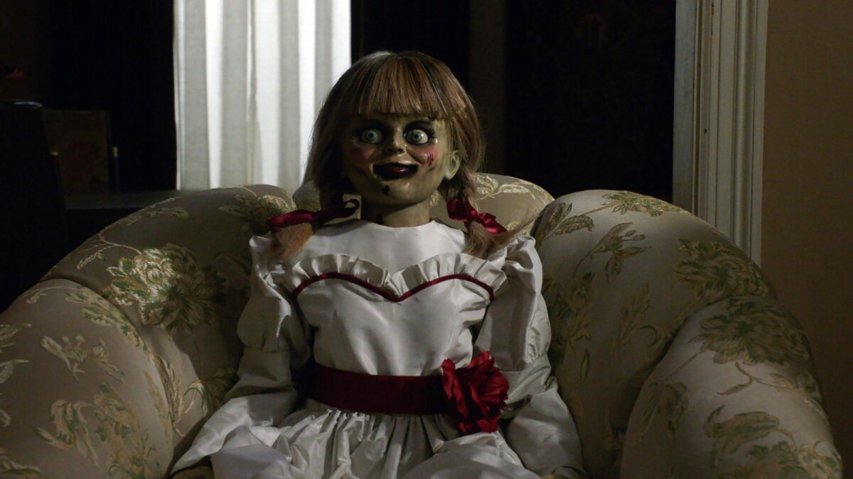 The Annabelle doll in "Annabelle Comes Home."