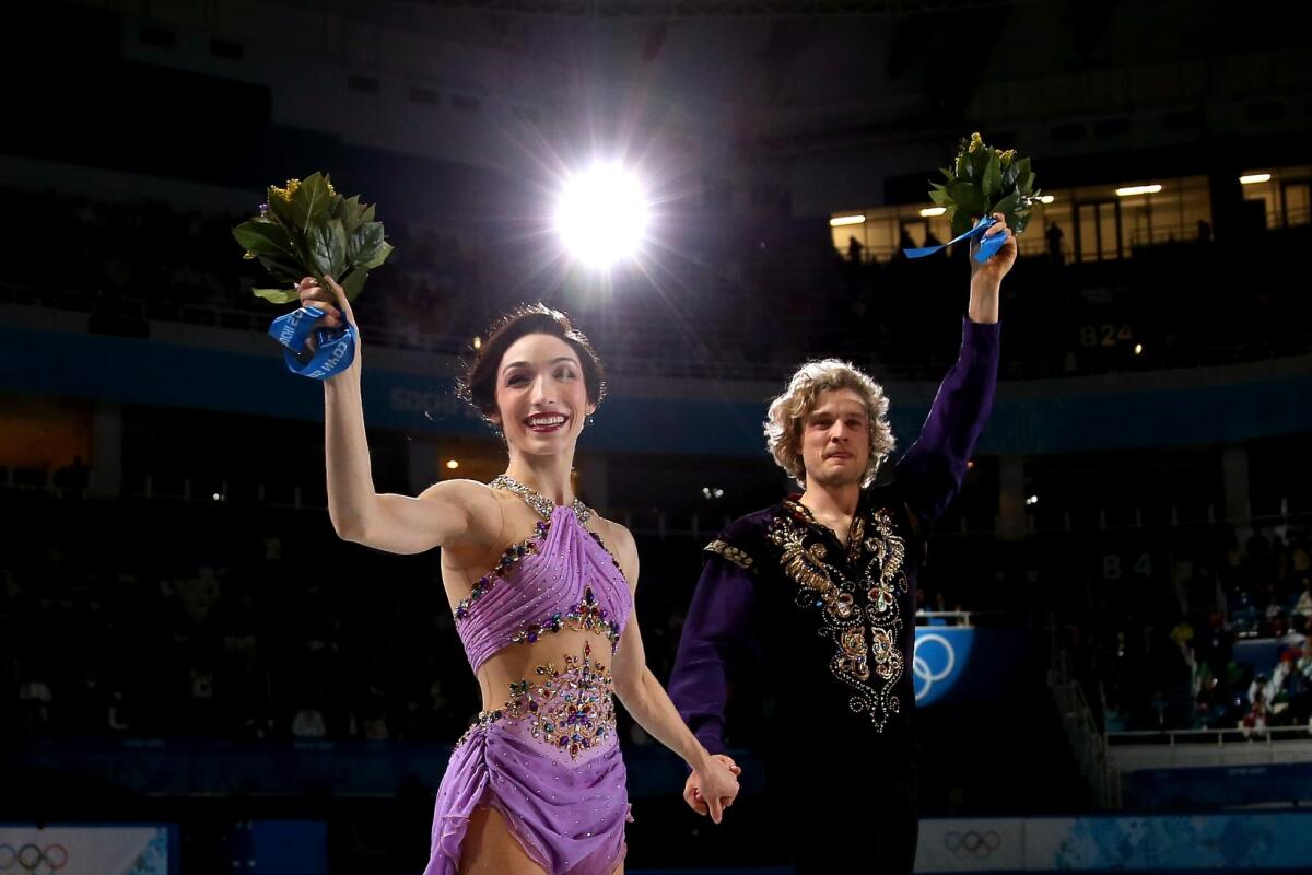 NBC's prime-time Sochi Olympics ratings have been down from the Vancouver Winter Olympics four years ago. The network plans to broadcast Monday evening the performance earlier in the day of American ice dancers Meryl Davis and Charlie White, shown above.