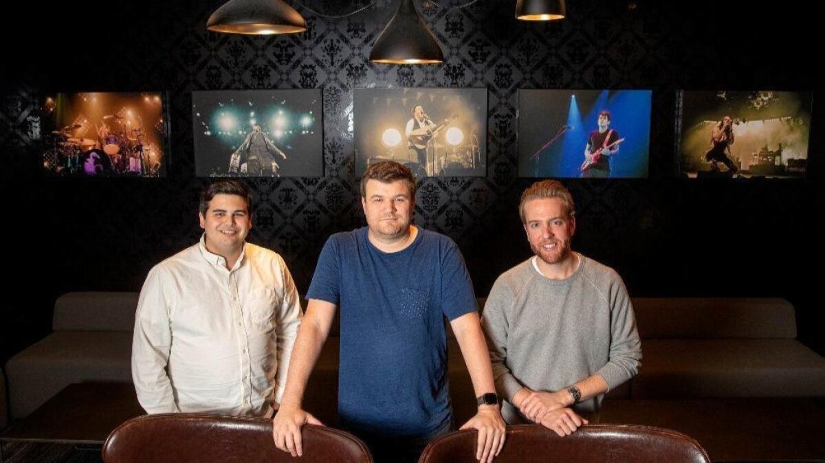 Jason Pratts, left, Max Roper and Kevin Anderson co-founded Appetize in 2011