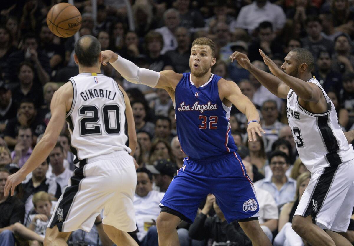 Clippers power forward Blake Griffin has been patient when receiving the ball in the post.