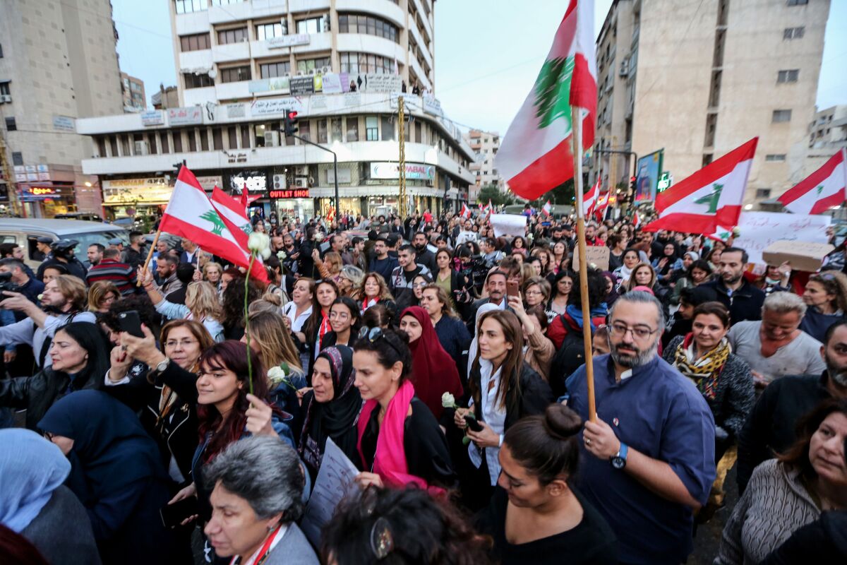 Christians and Shiite protest in Lebanon, Beirut