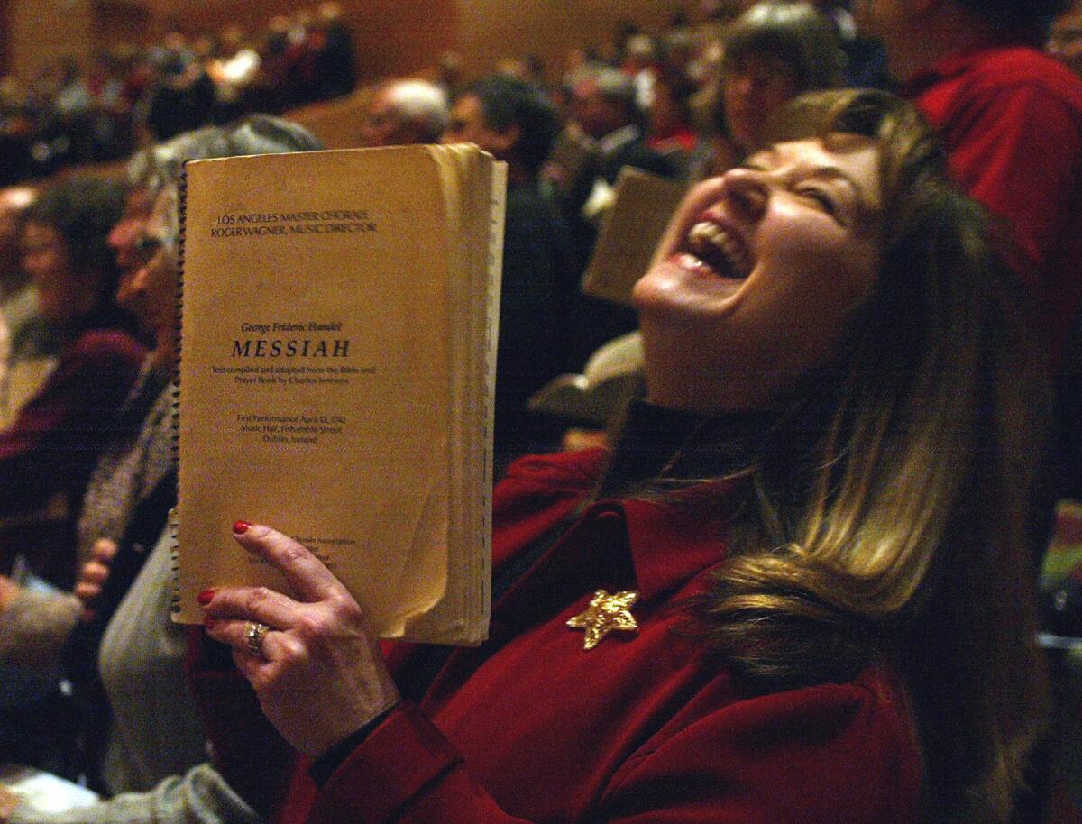 The Los Angeles Master Chorale's upcoming Messiah sing-along will be its 34th.