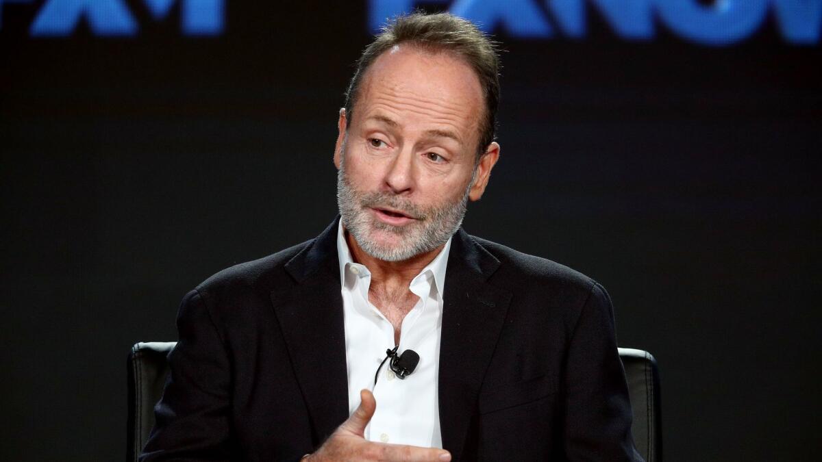 John Landgraf, CEO of FX Networks and FX Productions, addresses the audience during the Fox/FX portion of the 2018 Winter Television Critics Assn. Press Tour in Pasadena.