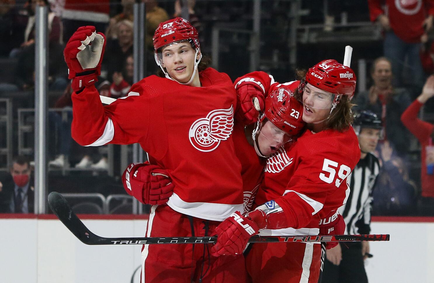 Detroit Red Wings' Moritz Seider is in search of a big contract