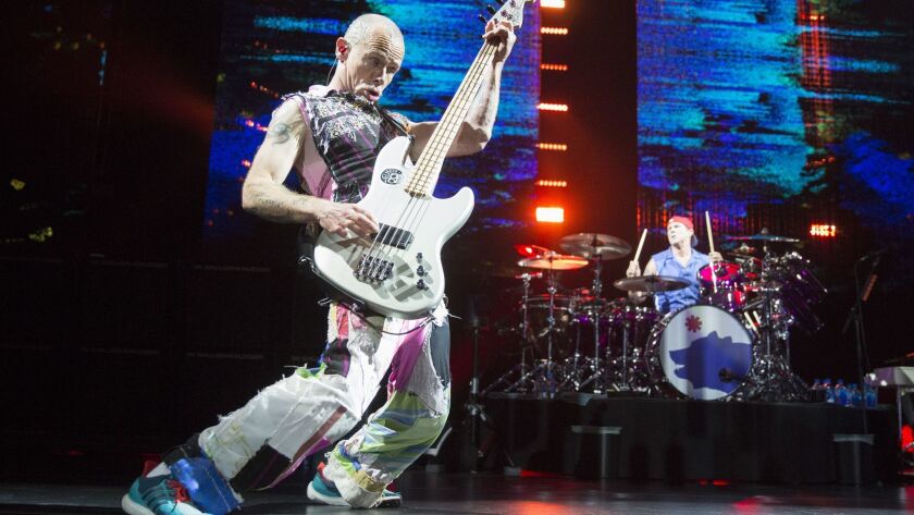 Red Hot Chili Peppers bassist Flea at Staples Center last year.