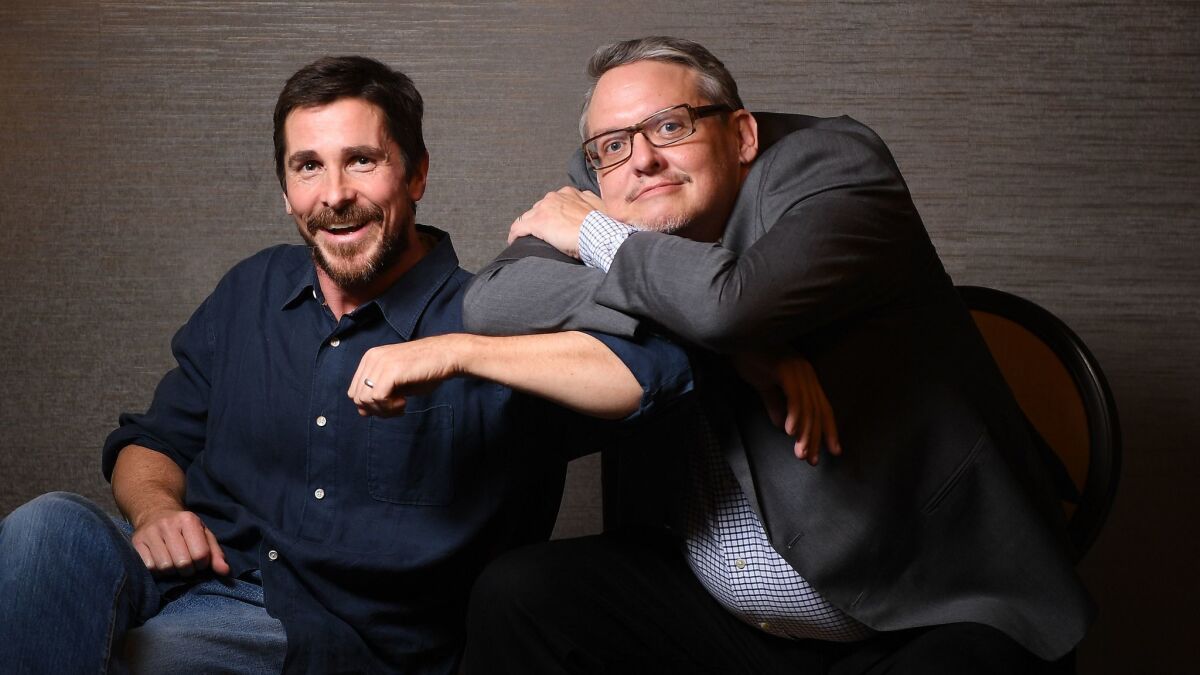 "Vice" actor Christian Bale, left, and director Adam McKay.