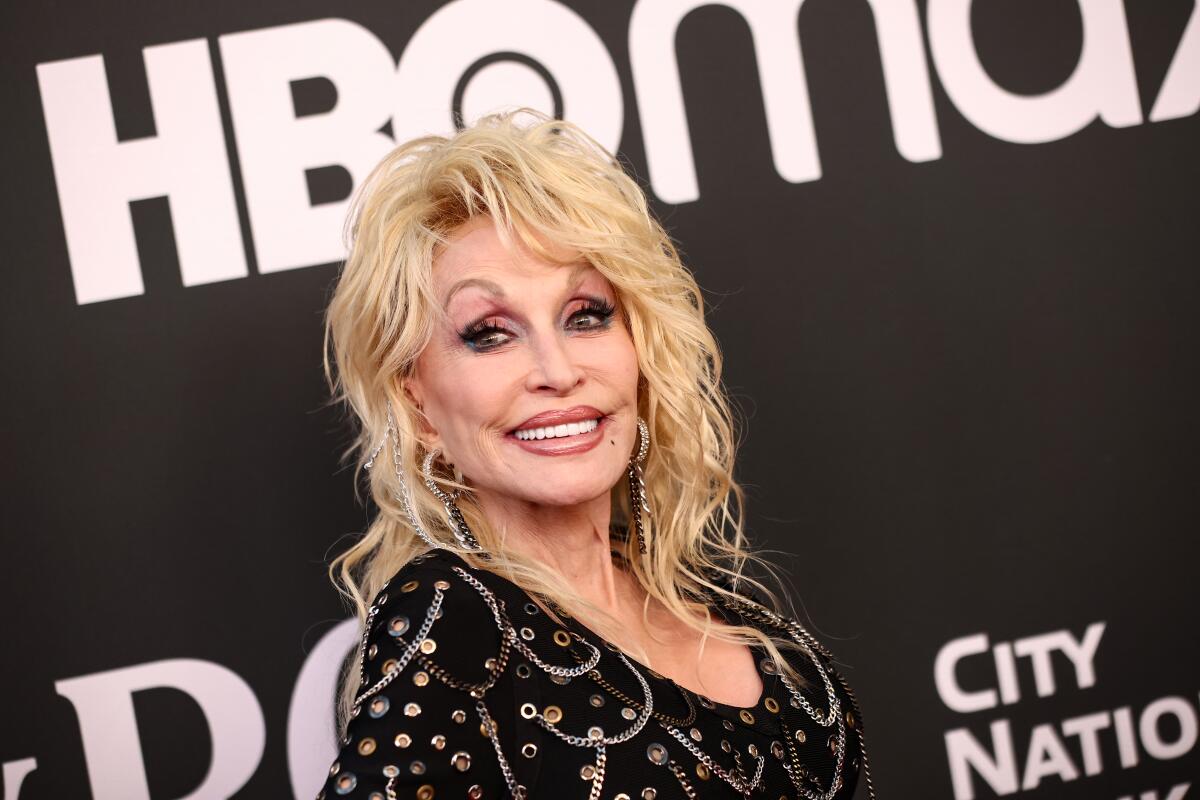 Dolly Parton at the Rock & Roll Hall of Fame induction ceremony.