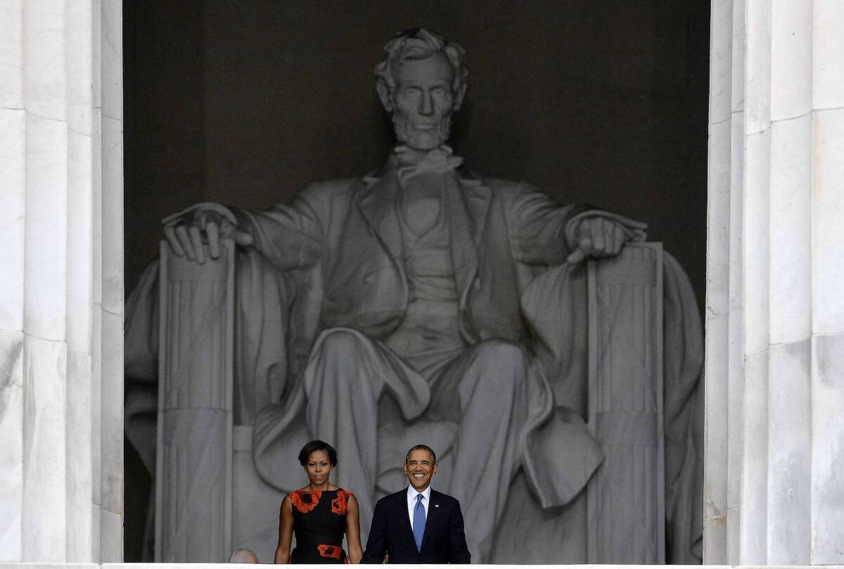 President Obama and First Lady Michelle Obama helped commemorate 1963's March on Washington this week.