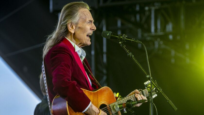 Gordon Lightfoot, who performs Wednesday at San Diego's Balboa Theater, is shown at the 2018 Stagecoach country-music festival in Indio.
