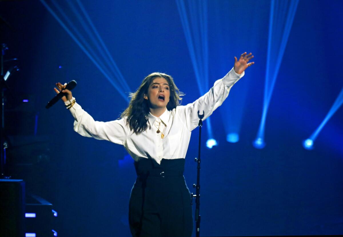 Lorde performs at the 2018 MusiCares Person of the Year tribute honoring Fleetwood Mac.