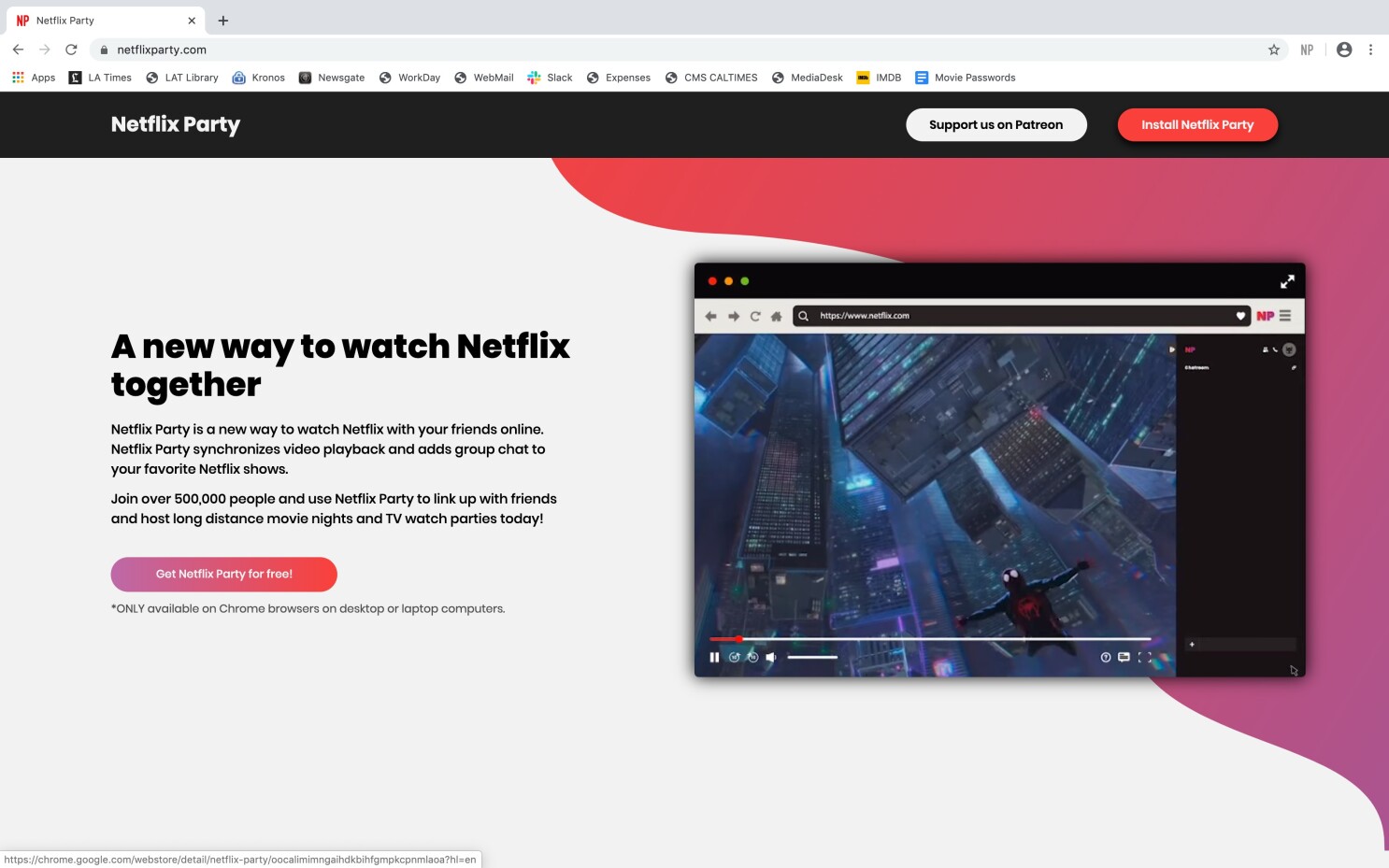 Netflix Party: Step by step guide for virtual movie night - Los ...