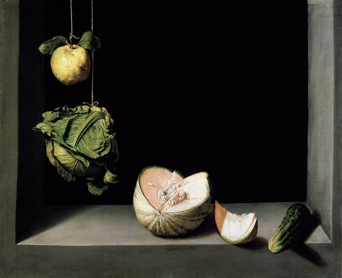 Juan Sanchez Cotan's "Still Life With Quince, Cabbage, Melon and Cucumber, " circa 1602, at the San Diego Museum of Art