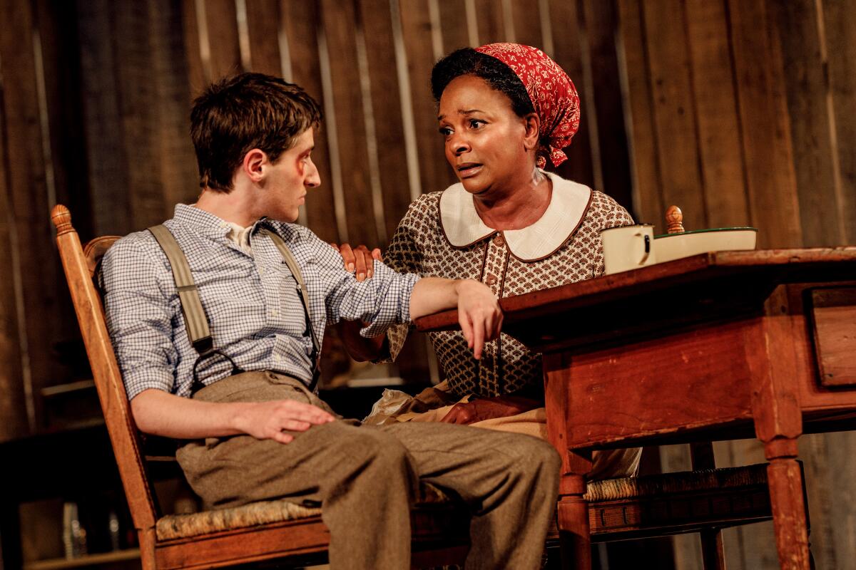 Noah Robbins and Vanessa Bell Calloway in "Purlie Victorious."