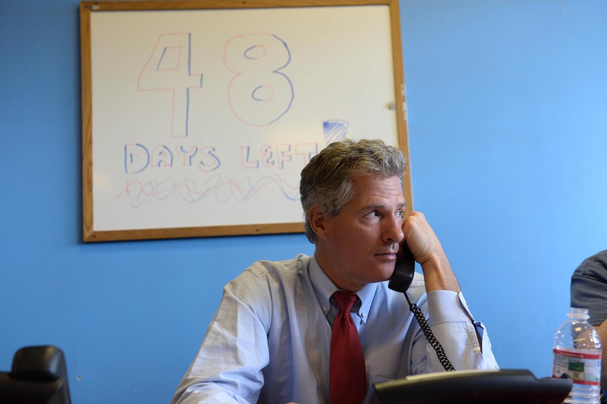 Scott Brown at the New Hampshire GOP's Salem headquarters. He is not the only Republican candidate who has distanced himself from the party's "personhood" measures that would severely restrict abortion and contraception.