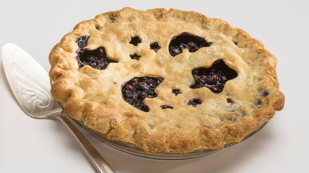 The round blueberry pie.