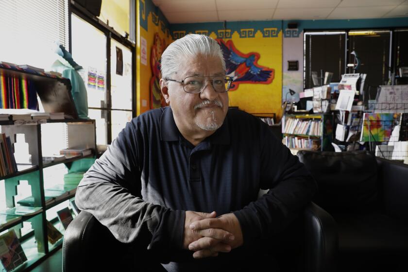 SYLMAR, CALIFORNIA—FEB. 2, 2020—Luis J. Rodriguez is former L.A. Poet Laureate and author of the new book “From Our Land to Our Land.” (Carolyn Cole/Los Angeles Times)