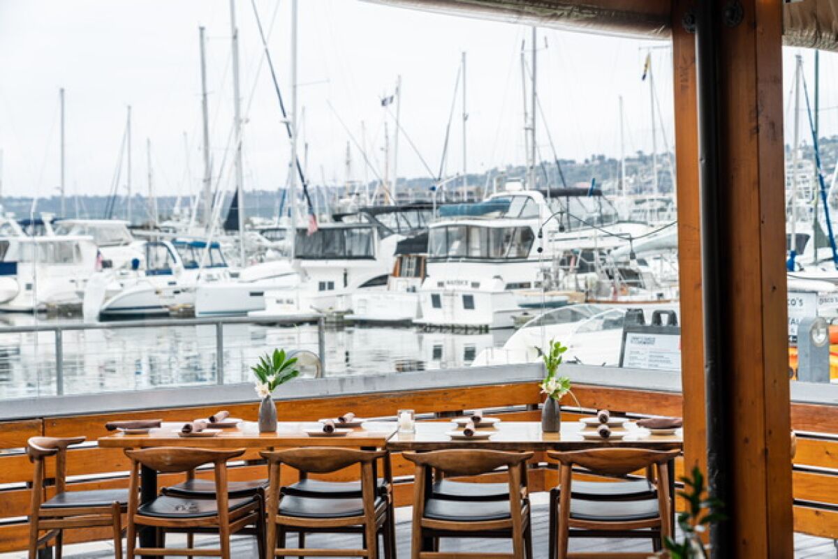 Jimmy’s Famous American Tavern overlooks Point Loma Marina at 4990 N. Harbor Drive.