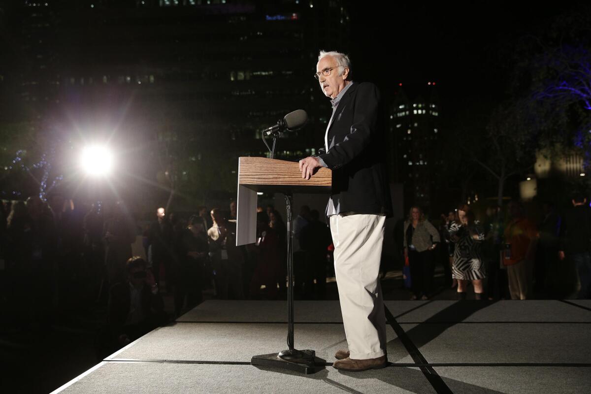 California Democratic Party Chairman John Burton welcomes delegates to the 2014 state convention.