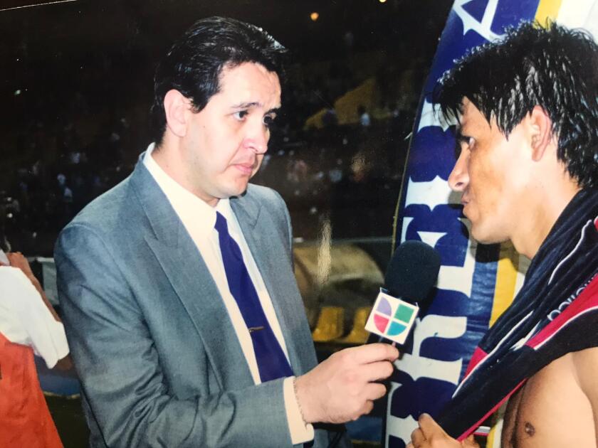 Entrevistando a Claudio Suárez.